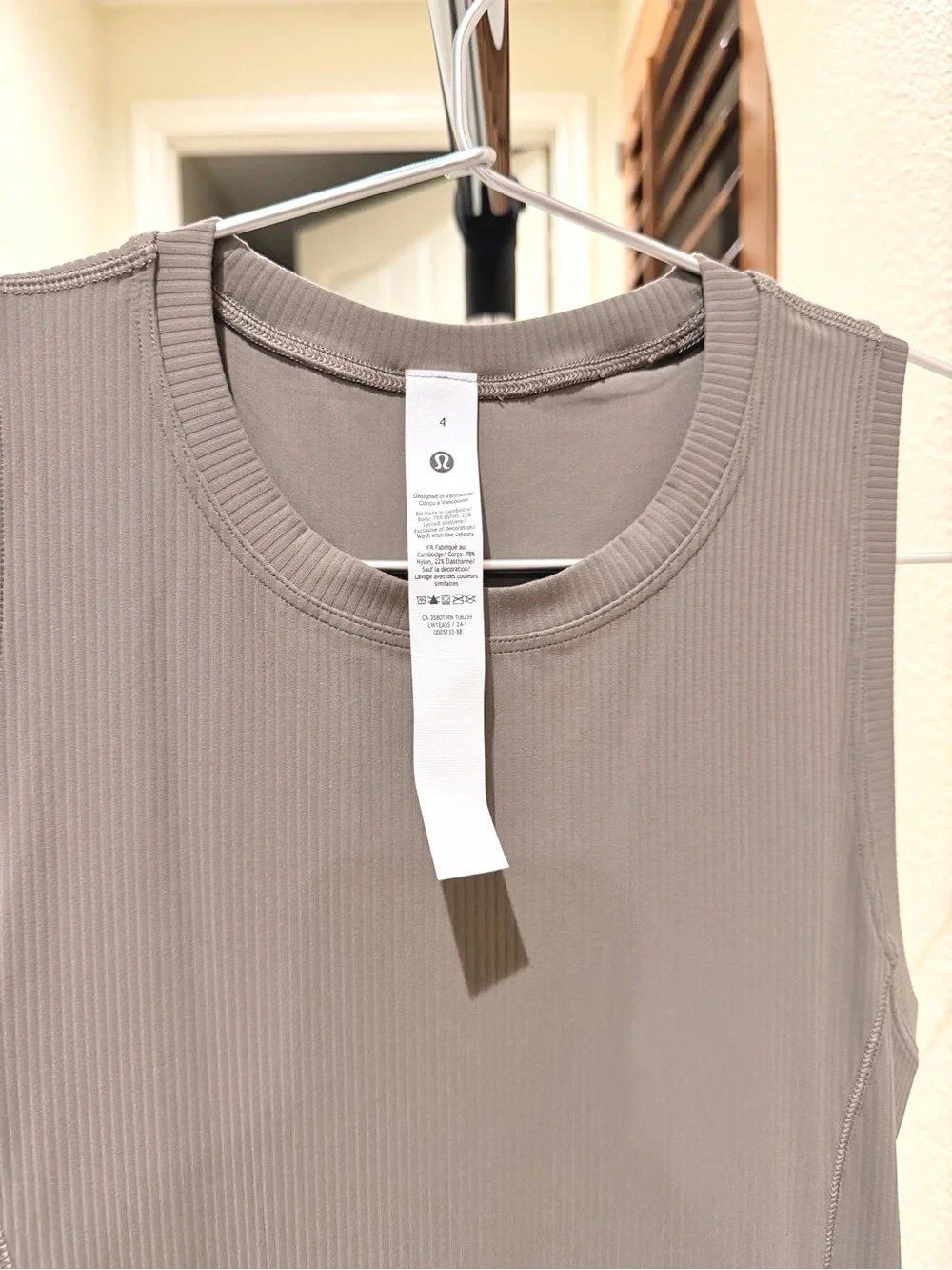 NWT Lululemon All Aligned Ribbed Midi Dress Nomad NOMD Size 4
